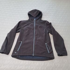 Black Diamond Double Diamond Women’s L Soft Shell Hooded Jacket Fleece Lined